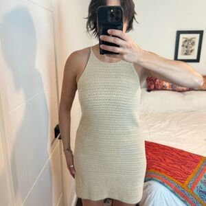Chic Banana Republic Cream Knit Mini Dress